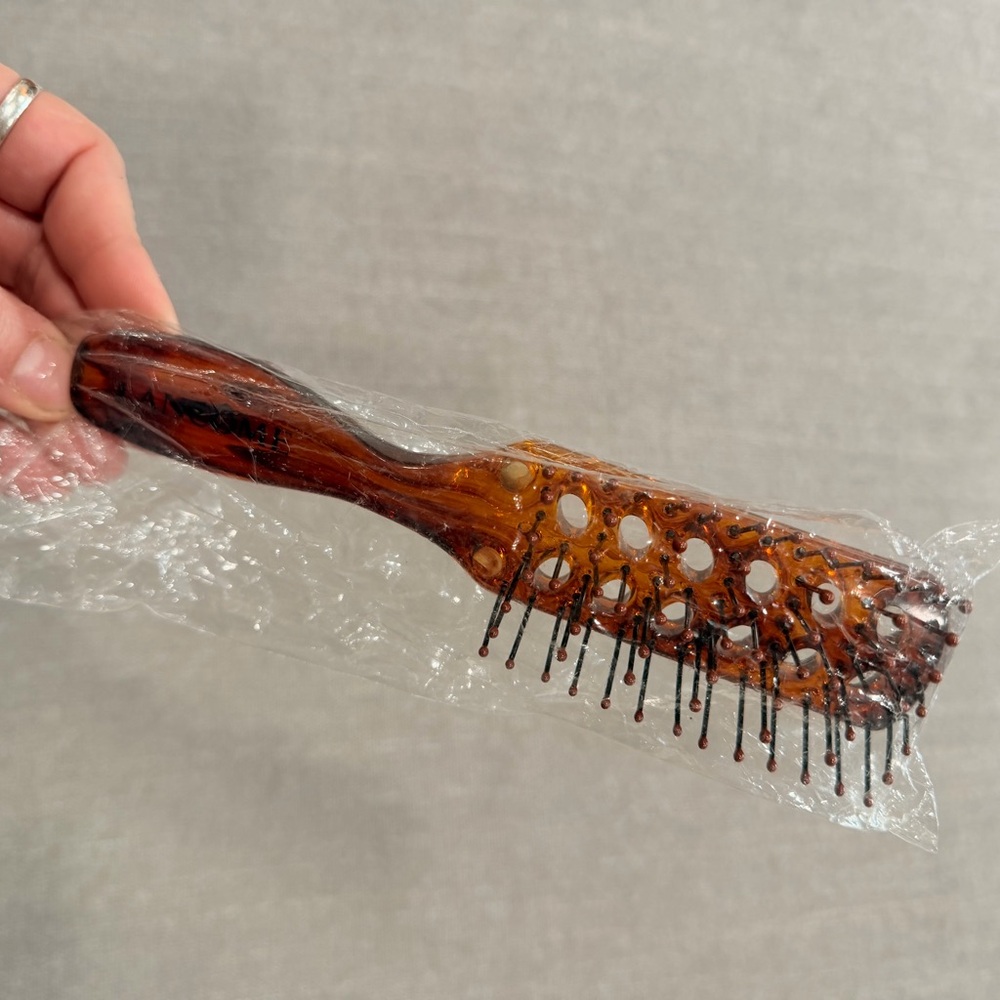 Vintage Lancôme Amber Tortoiseshell Hair Brush New Sealed Rare Beauty